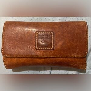 Dooney & Bourke Tan Leather Wallet & Card Case